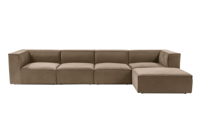 Atelier Del Sofa Sora Sofá Esquinero con Pouf - Marrón Atelier Del Sofa Sora Sofá Esquinero con Pouf - Marrón
